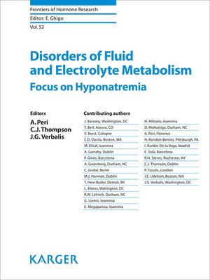 cover image of Disorders of Fluid and Electrolyte Metabolism